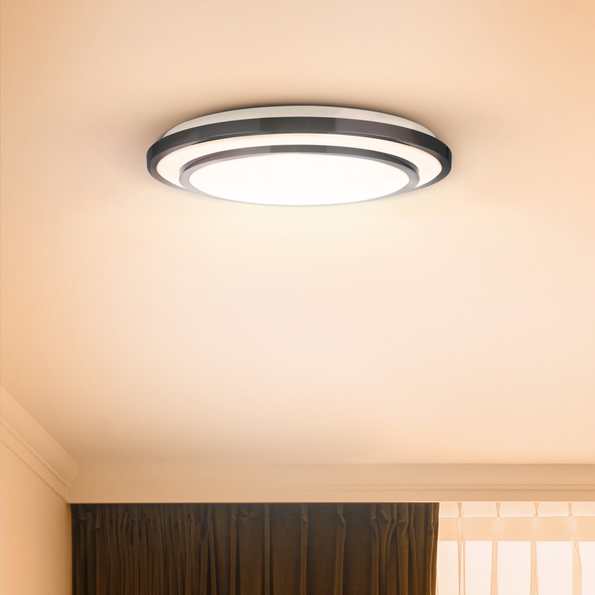 Brilagi - Plafonnier à intensité variable LUCIANO LED/48W/230V 3000-6500K ø 39 cm noir + télécommande