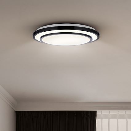 Brilagi - Plafonnier à intensité variable LUCIANO LED/48W/230V 3000-6500K ø 39 cm noir + télécommande
