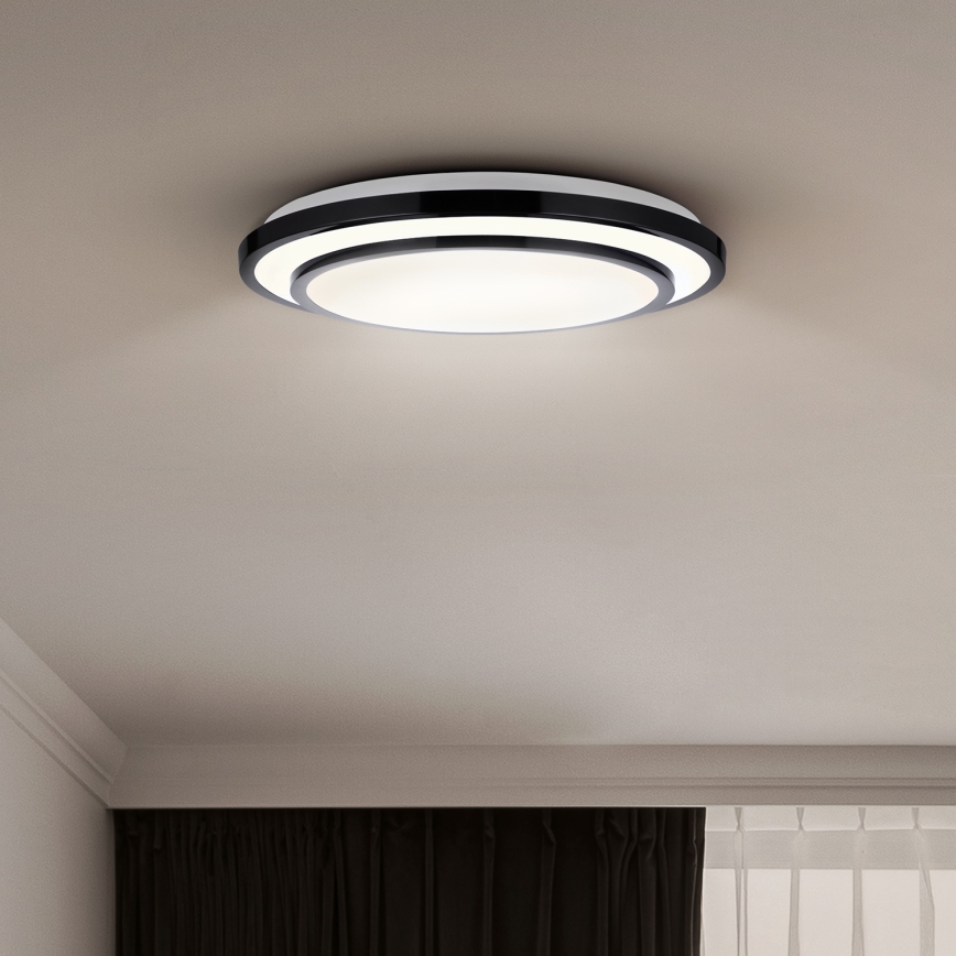 Brilagi - Plafonnier à intensité variable LUCIANO LED/48W/230V 3000-6500K ø 39 cm noir + télécommande