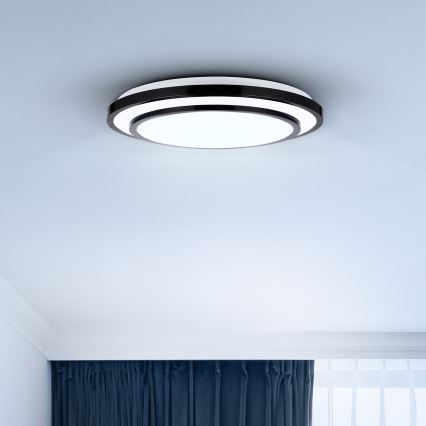Brilagi - Plafonnier à intensité variable LUCIANO LED/48W/230V 3000-6500K ø 39 cm noir + télécommande