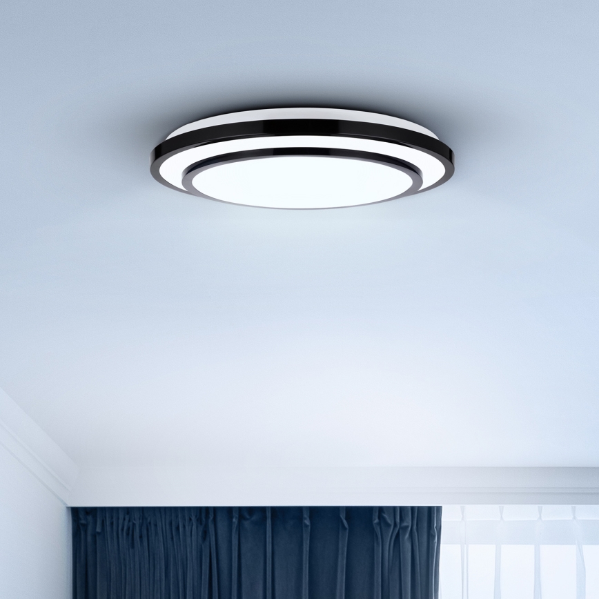 Brilagi - Plafonnier à intensité variable LUCIANO LED/48W/230V 3000-6500K ø 39 cm noir + télécommande