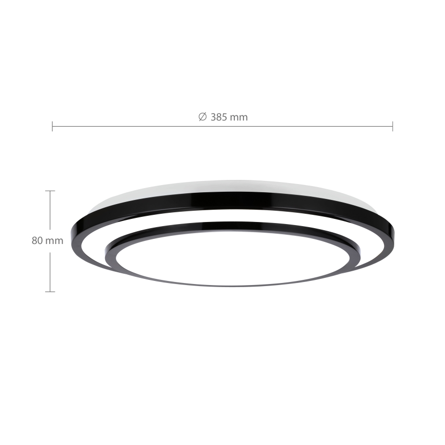 Brilagi - Plafonnier à intensité variable LUCIANO LED/48W/230V 3000-6500K ø 39 cm noir + télécommande