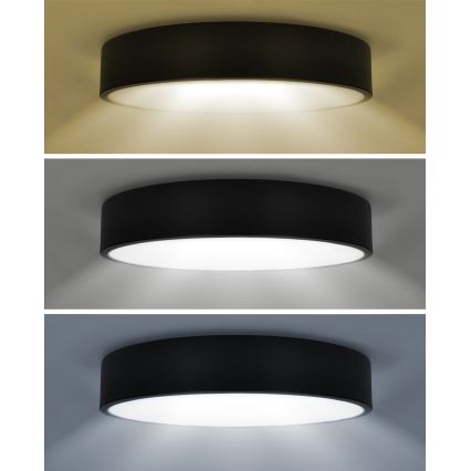 Brilagi - Plafonnier à intensité variable POOL SMART LED/48W/230V 40 cm 3000-6000K Wi-Fi Tuya + télécommande noir