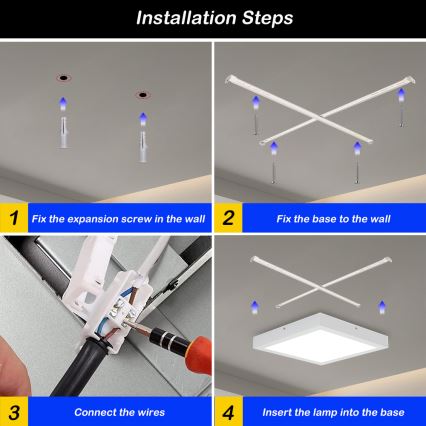 Brilagi - Plafonnier à intensité variable salle de bain FRAME SMART LED/24W/230V 30x30 cm 3000-6000K IP44 blanc + télécommande