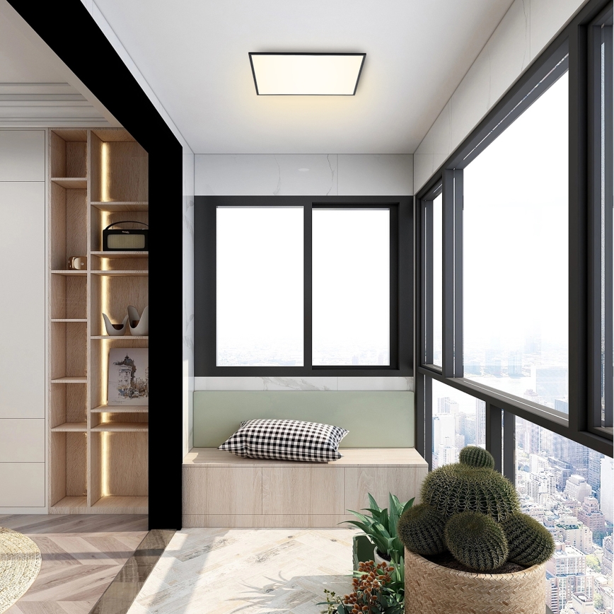 Brilagi - Plafonnier à intensité variable SLIMFRAME LED/36W/230V 45x45 cm 3000-6000K noir + Télécommande