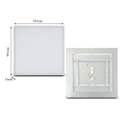 Brilagi - Plafonnier à intensité variable SLIMFRAME LED/58W/230V 60x60 cm 3000-6000K blanc + Télécommande