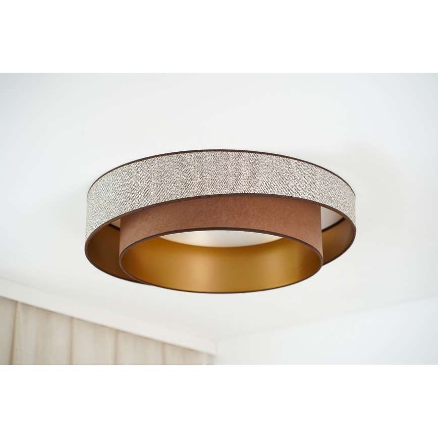 Brilagi - Plafonnier à intensité variable VEGAS SHINE LED/24W/230V d. 60 cm 3000/4000/6500K marron + télécommande