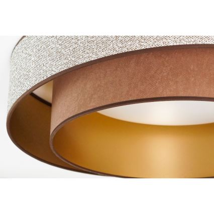 Brilagi - Plafonnier à intensité variable VEGAS SHINE LED/24W/230V d. 60 cm 3000/4000/6500K marron + télécommande