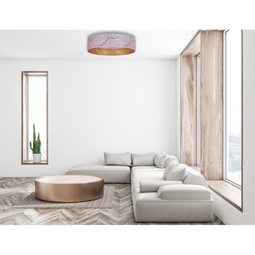 Brilagi - Plafonnier à intensité variable VELVET SMART LED/36W/230V d. 55 cm 2700-6500K Wi-Fi Tuya blanc/doré + Télécommande