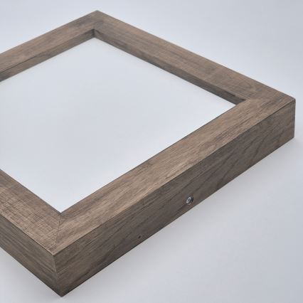 Brilagi - Plafonnier à intensité variable salle de bain WOODY FRAME LED/24W/230V chêne noyer 30x30 cm 3000-6000K IP44 + Télécommande