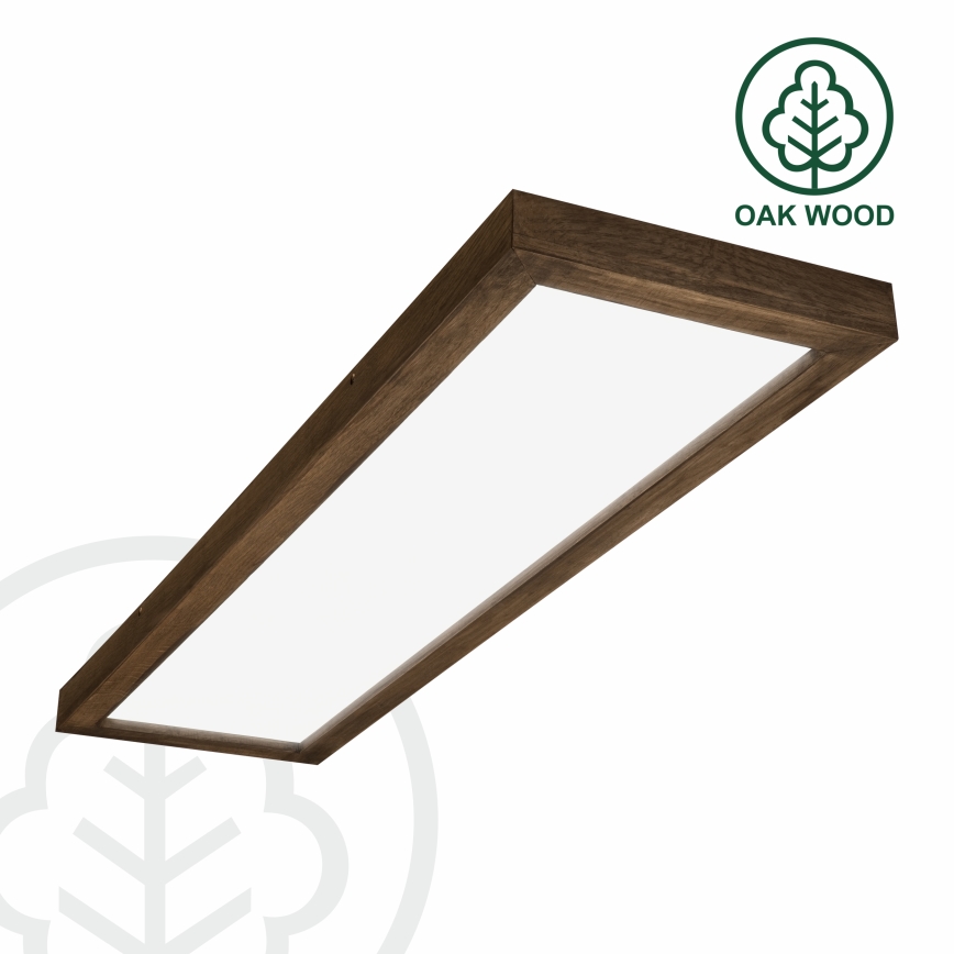 Brilagi - Plafonnier à intensité variable salle de bain WOODY FRAME LED/50W/230V chêne noyer 120x30 cm 3000-6000K IP44 + Télécommande