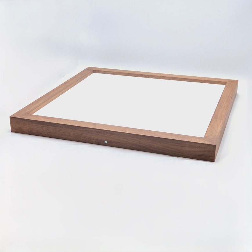 Brilagi - Plafonnier à intensité variable salle de bain WOODY FRAME LED/50W/230V chêne cerise 60x60 cm 3000-6000K IP44 + Télécommande
