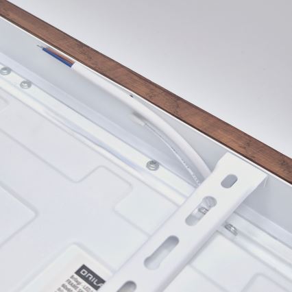 Brilagi - Plafonnier à intensité variable salle de bain WOODY FRAME LED/50W/230V chêne cerise 60x60 cm 3000-6000K IP44 + Télécommande