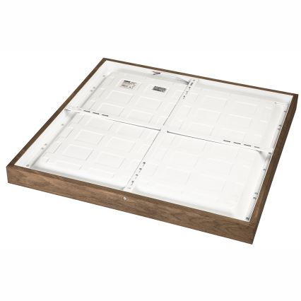 Brilagi - Plafonnier à intensité variable salle de bain WOODY FRAME LED/50W/230V chêne 60x60 cm 3000-6000K IP44 + Télécommande