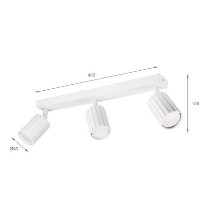 Brilagi - Luminaire à spots CRISPINA 3xGU10/10W/230V blanc