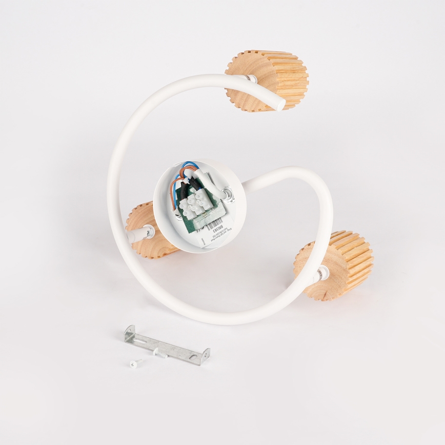 Brilagi - Luminaire à spots MODERN WOOD 3xGU10/8W/230V bois/blanc