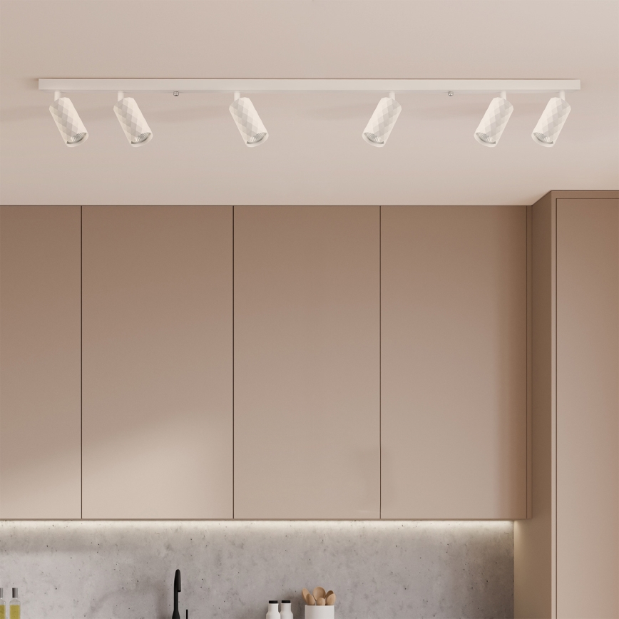 Brilagi - Luminaire à spots SELE DIAMANT 6xGU10/30W/230V blanc