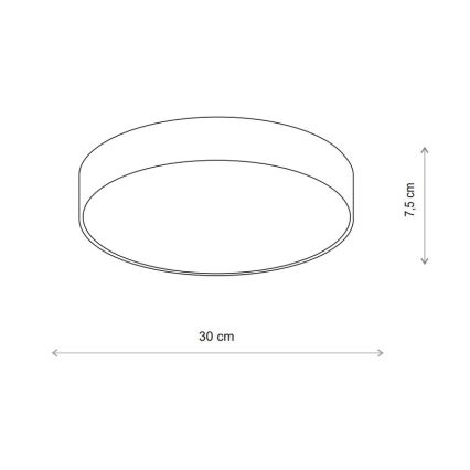 Brilagi - Plafonnier extérieur avec détecteur CLARE 2xE27/48W/230V d. 30 cm IP54 beige