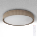 Brilagi - Luminaire de plafond LED dimmable LUCIA, 60 W / 230 V, 3000–6500 K, Ø 59 cm, marron + télécommande