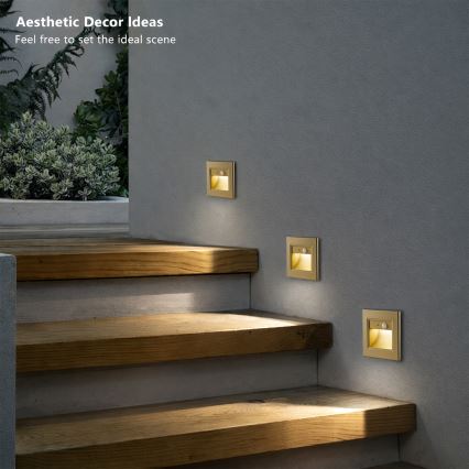 Brilagi - luminaire d'escalier LED avec capteur STEP LIGHT LED/1,5W/230V IP44 doré