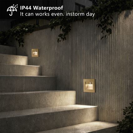 Brilagi - luminaire d'escalier LED avec capteur STEP LIGHT LED/1,5W/230V IP44 doré