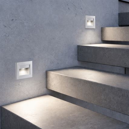Brilagi - luminaire d'escalier LED STEP LIGHT LED/1,5W/230V IP44 argenté