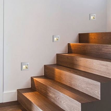 Brilagi - luminaire d'escalier LED STEP LIGHT LED/1,5W/230V IP44 argenté