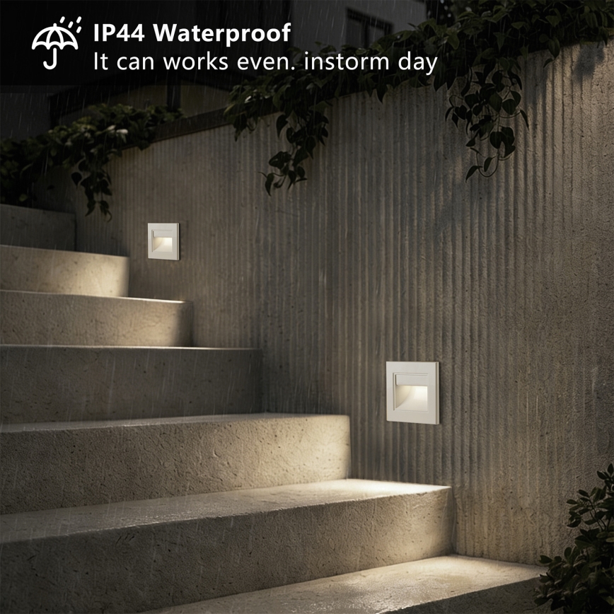 Brilagi - luminaire d'escalier LED STEP LIGHT LED/1,5W/230V IP44 blanc