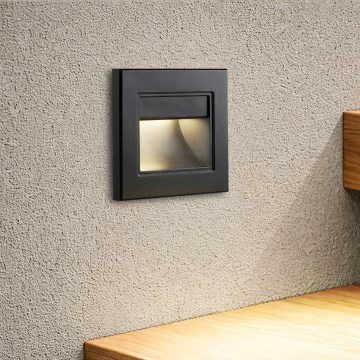 Brilagi - Luminaire d'escalier LED STEP LIGHT LED/1,5W/230V IP44 noir