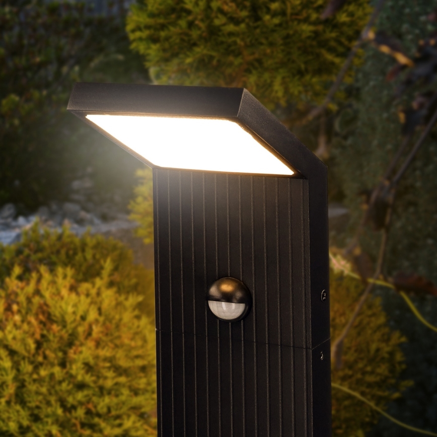 Brilagi - Luminaire d'extérieur avec détecteur RIANO LED/8W/230V anthracite IP65 80 cm