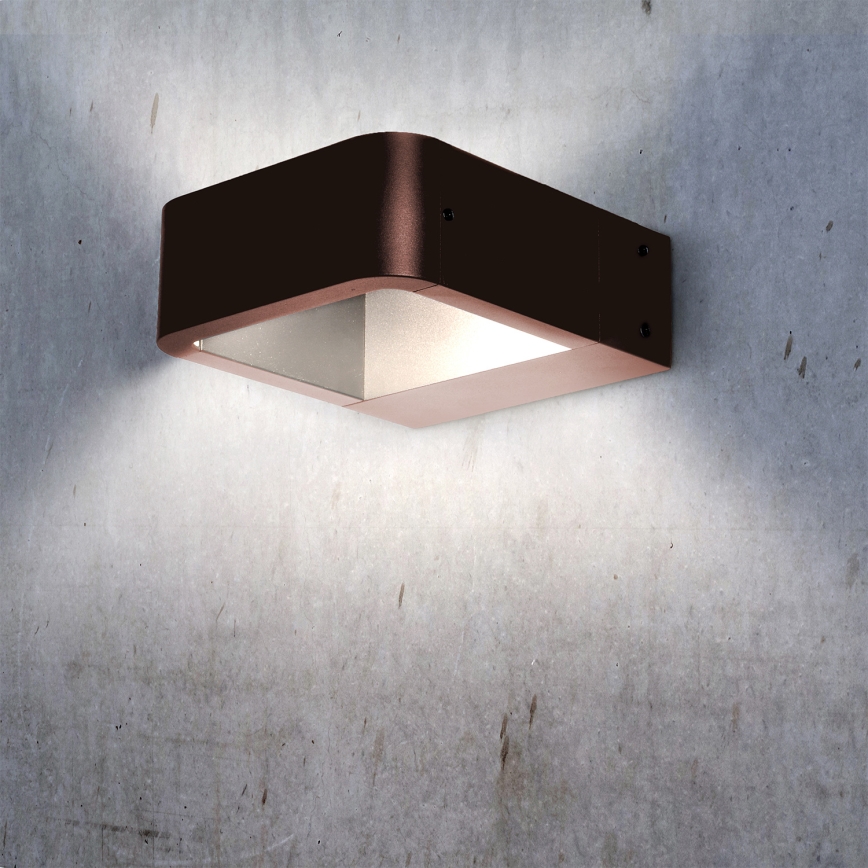 Brilagi - Applique murale extérieure LED BARI LED/7W/230V 3000/4000/6000K marron IP54