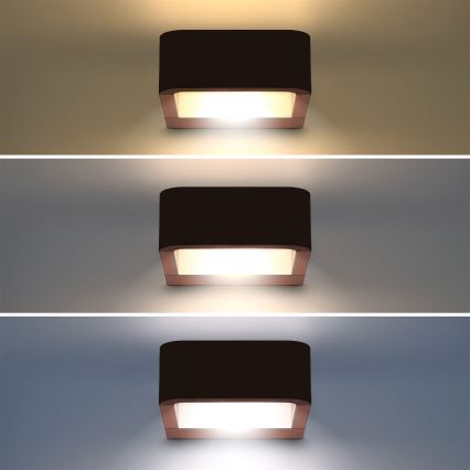 Brilagi - Applique murale extérieure LED BARI LED/7W/230V 3000/4000/6000K marron IP54