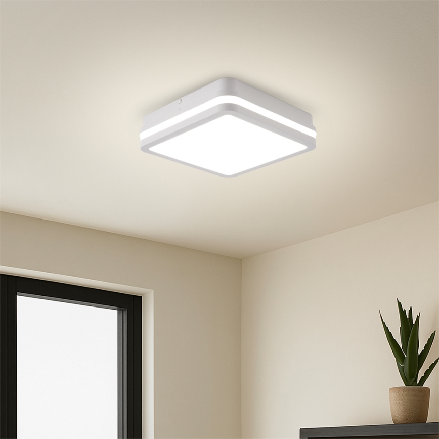 Brilagi - Luminaire d'extérieur LED BENE, 18 W, 230 V, 22 x 22 cm, blanc, IP54