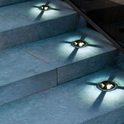 Brilagi - Luminaire encastré au sol extérieur GROUNDRAY LED/1W/230V noir IP67