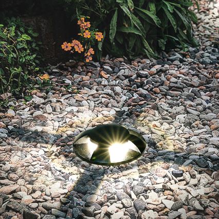 Brilagi - Luminaire encastré au sol extérieur GROUNDRAY LED/1W/230V noir IP67
