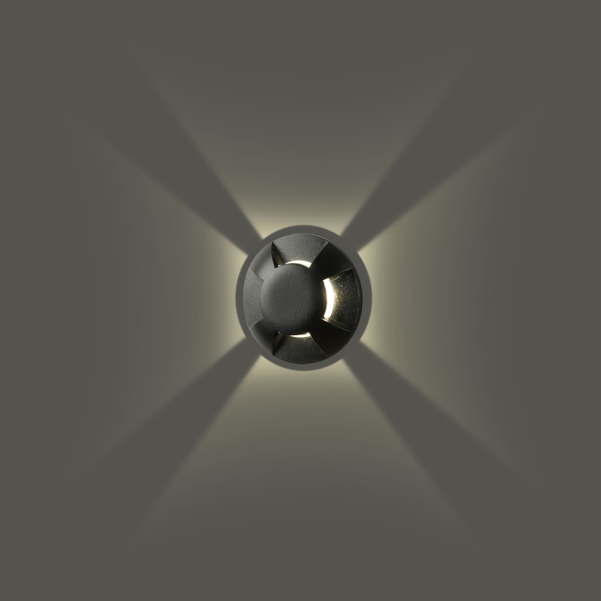 Brilagi - Luminaire encastré au sol extérieur GROUNDRAY LED/1W/230V noir IP67