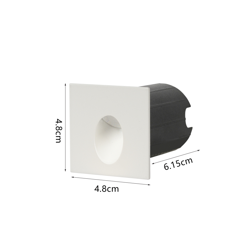 Brilagi - Luminaire encastré d'extérieur STAIRDOT LED/2W/230V blanc IP65 carré