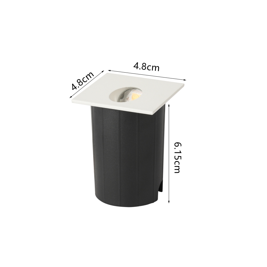 Brilagi - Luminaire encastré d'extérieur STAIRDOT LED/2W/230V blanc IP65 carré