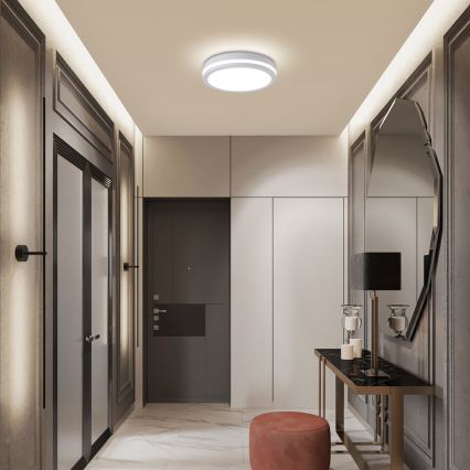 Brilagi - Plafonnier d'extérieur LED avec détecteur BENE LED/24W/230V Ø 26 cm blanc IP54