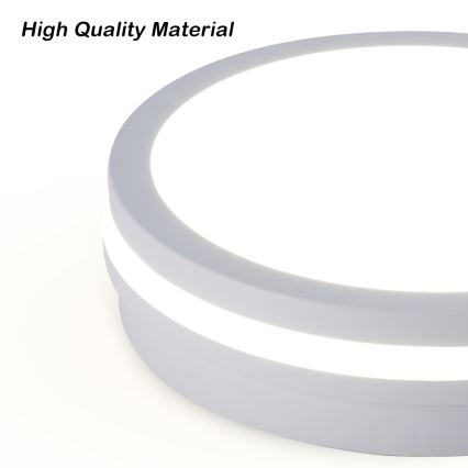 Brilagi - Plafonnier d'extérieur LED avec détecteur BENE LED/24W/230V Ø 26 cm blanc IP54