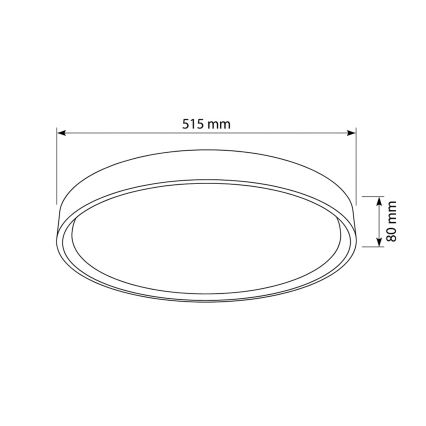 Brilagi - Plafonnier LED dimmable MATTEO LED/60W/230V 3000-6500K Ø 51,5 cm noir + télécommande