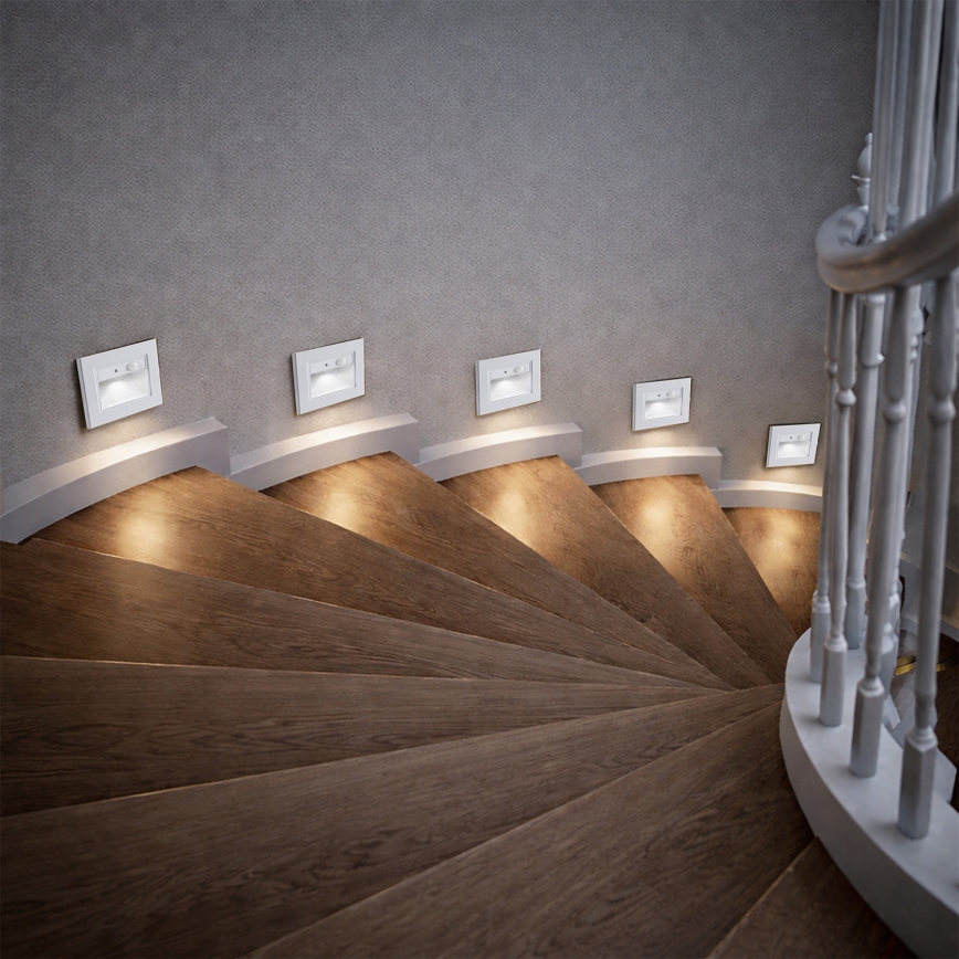 Brilagi - Luminaire LED pour escalier avec capteur STEP LIGHT LED/1,5W/230V IP44 blanc