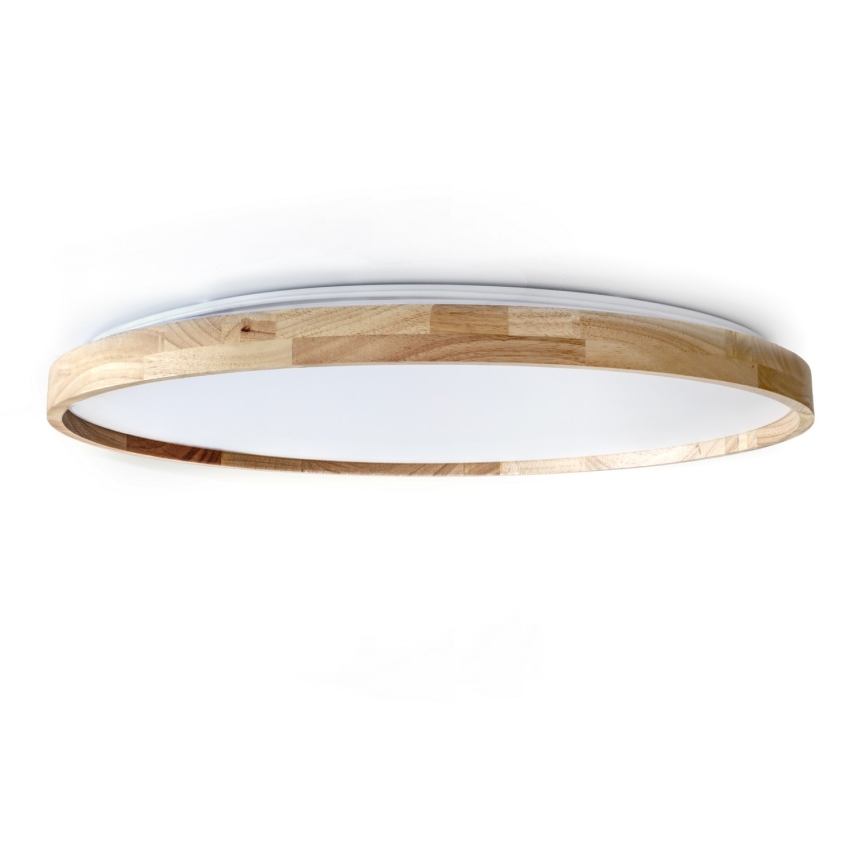Brilagi - Plafonnier LED dimmable ALSON LED/72W/230V 3000-6500K chêne Ø 78 cm + télécommande