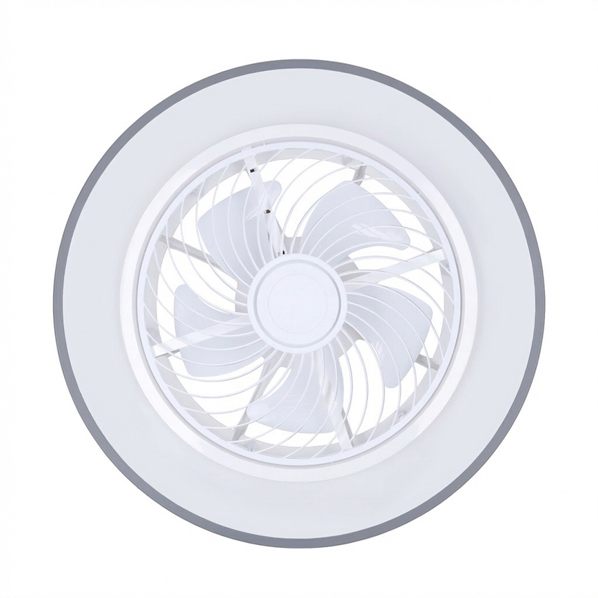 Brilagi - Plafonnier LED dimmable avec ventilateur LED/38W/230V 3000-6500K Ø 50 cm gris + télécommande