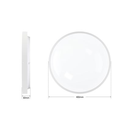 Brilagi - Plafonnier LED dimmable GLASS POOL DOUBLE LED/48W/230V 3000-6000K 40 cm blanc + télécommande