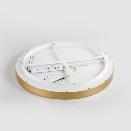 Brilagi - Plafonnier LED dimmable GLASS POOL DOUBLE LED/48W/230V 3000-6000K 40 cm doré + télécommande
