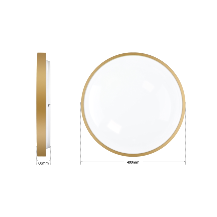 Brilagi - Plafonnier LED dimmable GLASS POOL DOUBLE LED/48W/230V 3000-6000K 40 cm doré + télécommande