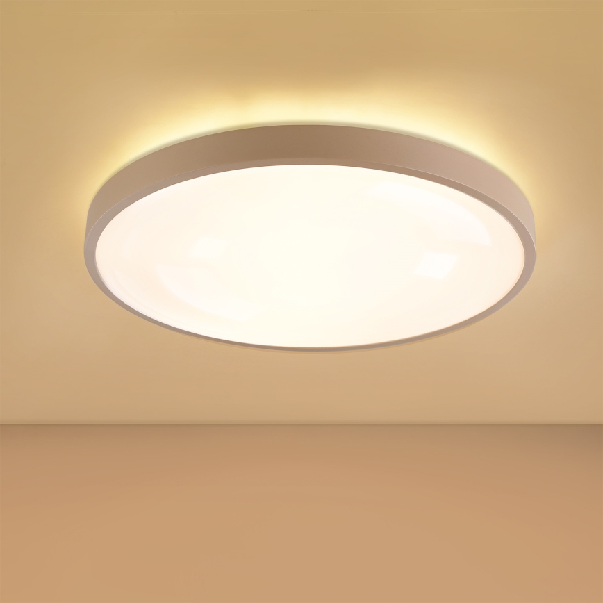 Brilagi - Plafonnier LED gradable GLASS POOL DOUBLE LED/60W/230V 3000-6000K 50 cm beige + télécommande
