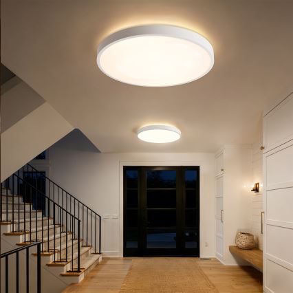 Brilagi - Plafonnier LED dimmable GLASS POOL DOUBLE LED/80W/230V 3000-6000K 60 cm blanc + télécommande