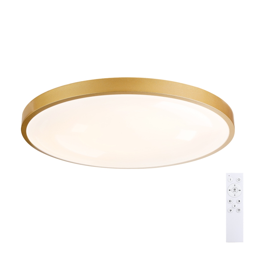 Brilagi - Plafonnier LED dimmable GLASS POOL DOUBLE LED/80W/230V 3000-6000K 60 cm doré + télécommande